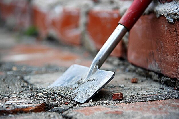 Trowel con ladrillo rojo