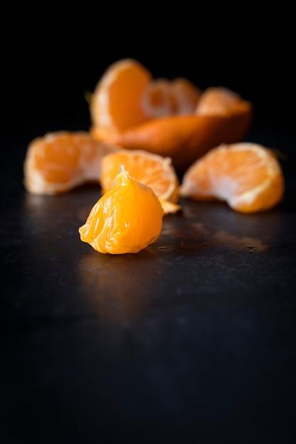 Trozo de mandarina pelada Rodajas de mandarina