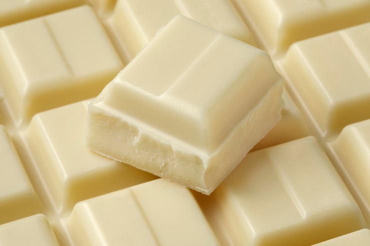 Foto trozos de chocolate blanco