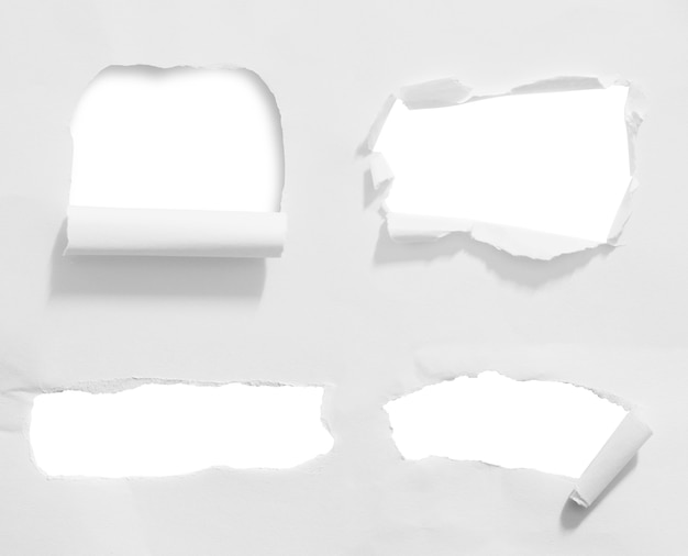 Trozos de fondo de textura de papel rasgado con espacio de copia para texto