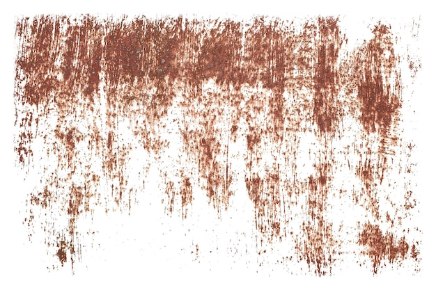 Foto trozos de óxido aislado sobre un fondo blanco. plantilla para el diseño