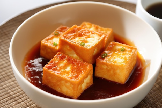 trozos de tofu fresco