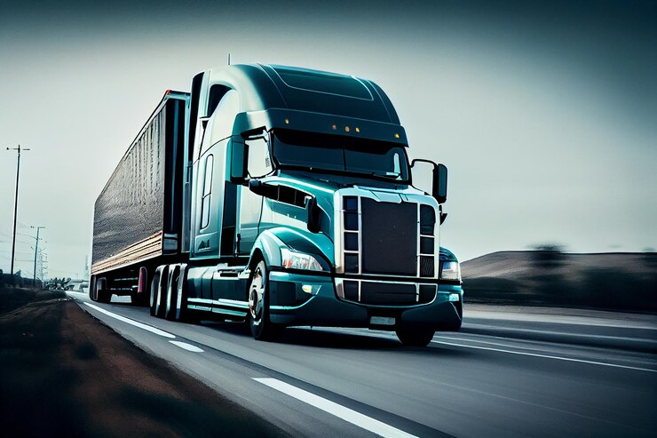 Truck On Freewaygenerative ai