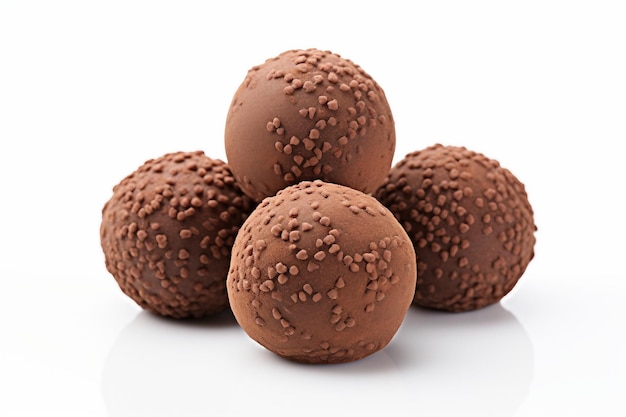 Foto las trufas de chocolate son una delicia