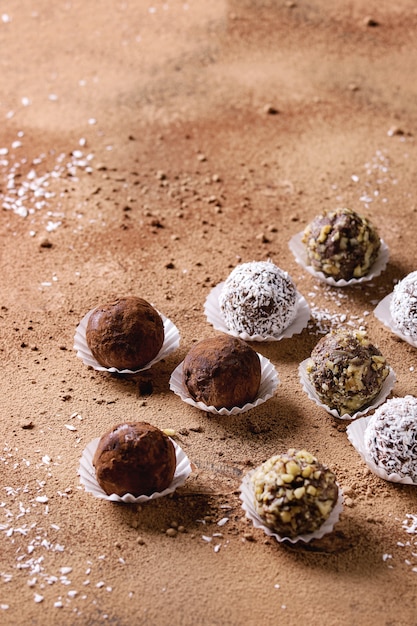 Trufas de chocolate artesanais