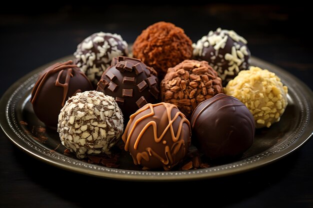 Trufas de chocolate gourmet