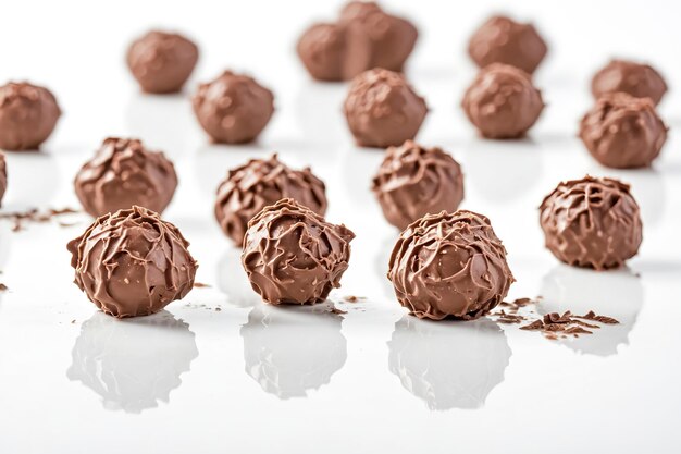 Foto trufas de chocolate gourmet