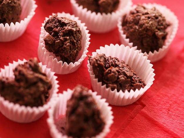 Foto trufas de chocolate