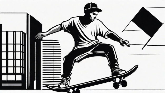 Foto truques de skate e cultura urbana