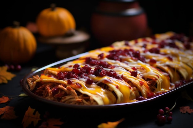 Truthahn- und Cranberry-Enchiladas zum Thanksgiving