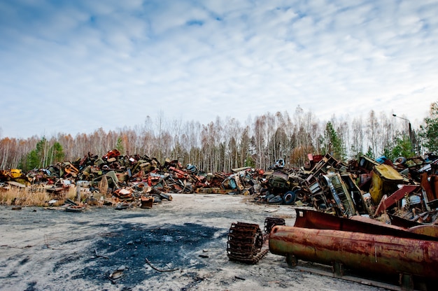 Foto tschernobyl-dump-ausrüstung in pripyat