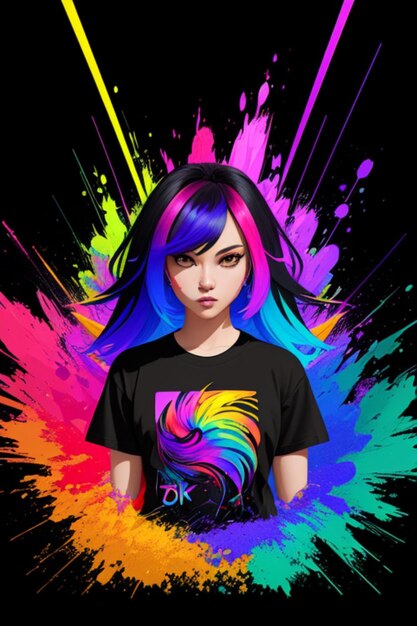 TShirt Art TShirt Design Shirt Print Splash art style portrait poster Adobe Illustrator