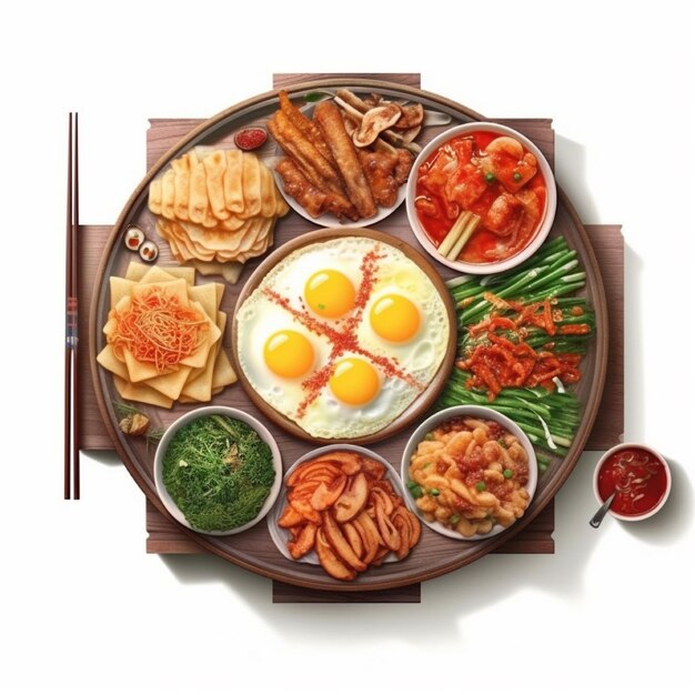 Foto tteokguk comida coreana para celebración generada por ia