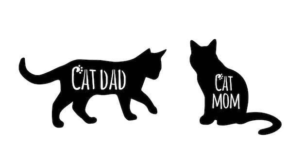 Tú, yo y los gatos svg gato svg gato SVG paquete de citas inspiradoras dibujadas a mano sobre los gatos