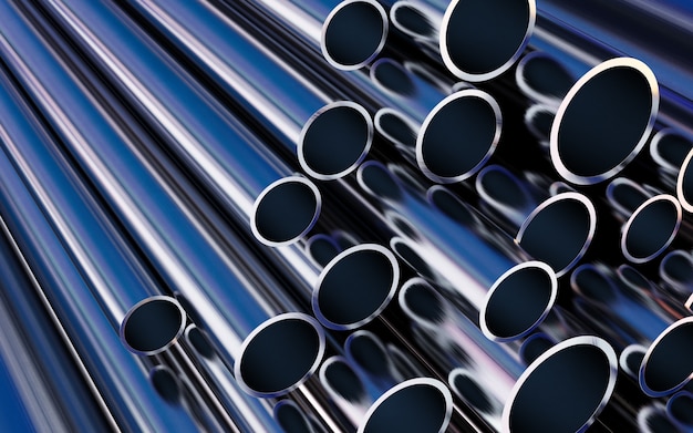Foto tuberías de acero, fabricación de tuberías metálicas
