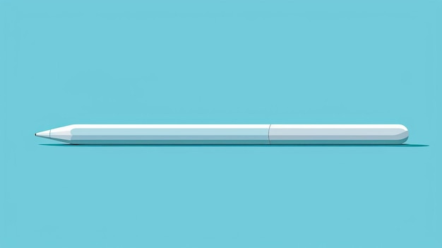 un tubo blanco con un fondo azul con un objeto blanco en el medio