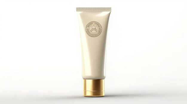 Tubo blanco limpio de crema generativa ai.