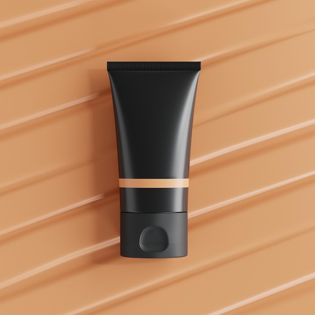 Tubo cosmético com amostra de creme