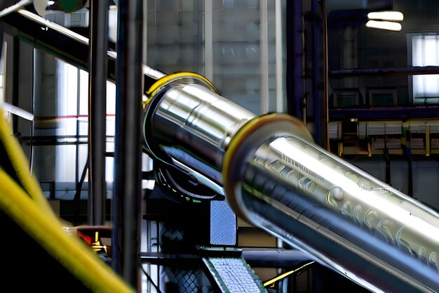 Foto un tubo grande con la palabra escalera mecánica en él