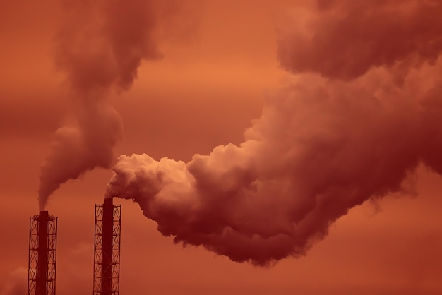 tubo de humo de fábrica de paisaje industrial