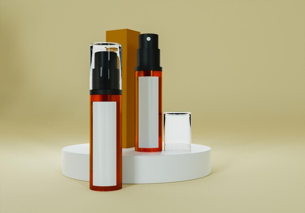 Un tubo de pulverización para medicamentos o cosméticos