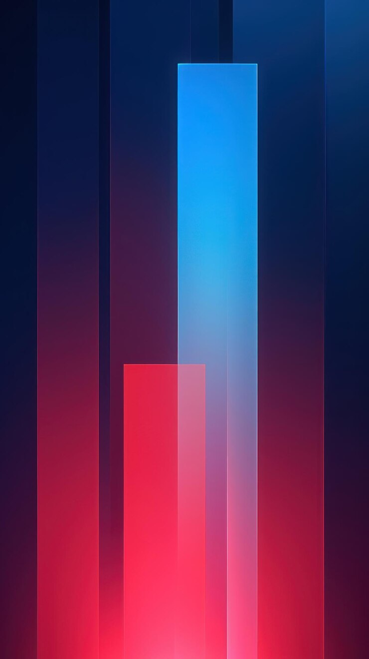 Foto tubo rojo azul fondos de neón resumen