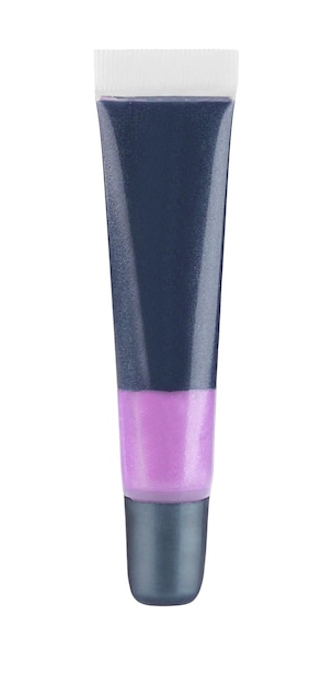tubo violeta para creme isolado em fundo branco
