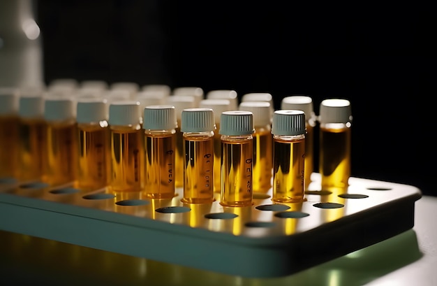 Tubos com urina para testar atletas quanto ao doping Conceito de esporte justo e saudável
