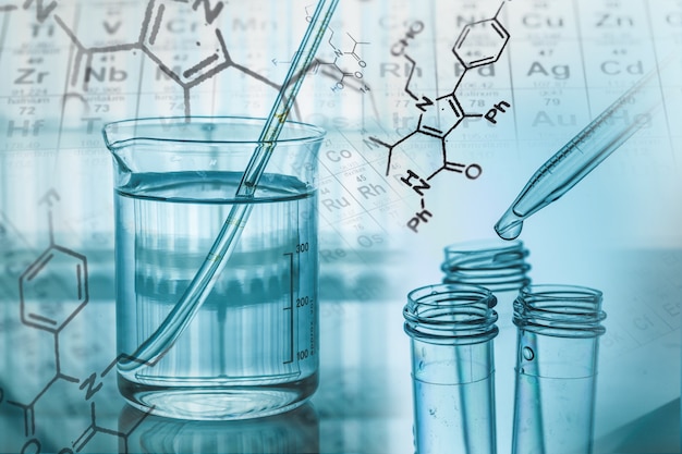 Tubos de ensaio de laboratório de ciências, equipamento de laboratório