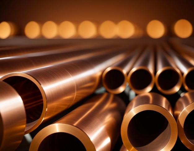 Foto tubos de trocador de calor de bronze de cobre fábrica de metalurgia pesada de metais não ferrosos produção industrial de