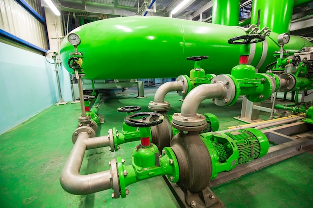 Tubulação verde e equipamentos de válvula para usinas de energia da sala de controle do sistema de abastecimento de água