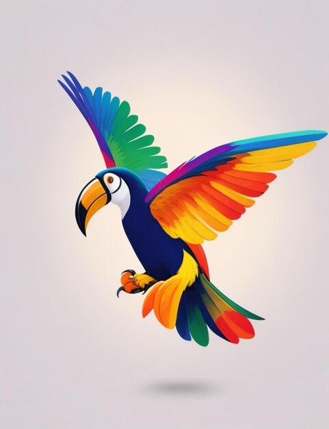 tucano ilustração design de logotipo colorido