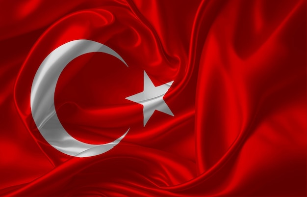 Foto türkei-flagge mit textur weich