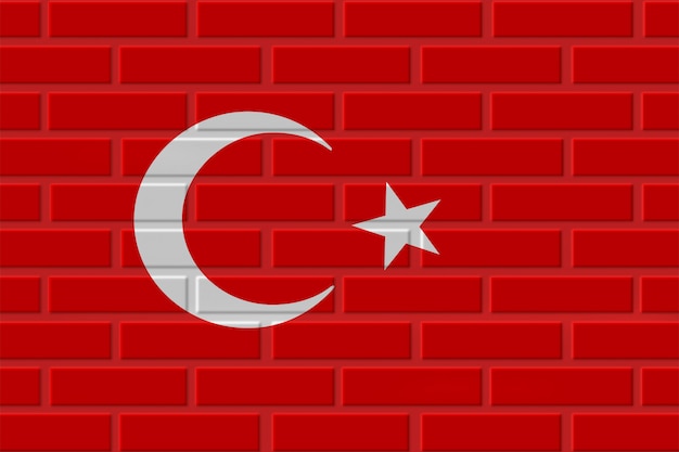 Türkei ziegelflaggenillustration