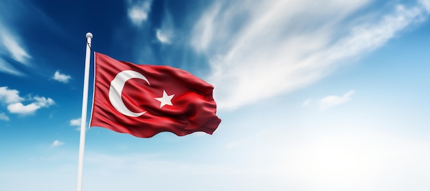 Türkische Flagge 29 Ekim Cumhuriyet Bayrami Konzept Yuzuncu yil Turk Bayragi