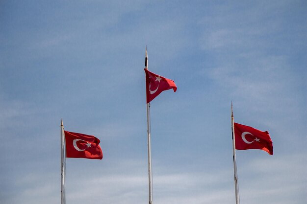 Foto türkische nationalflagge im blick