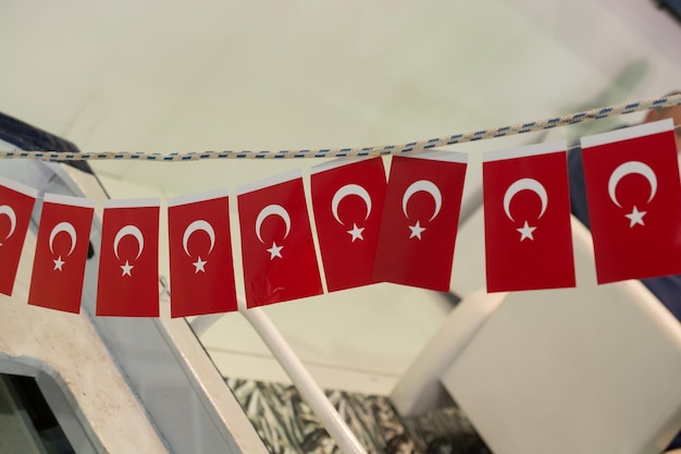 Foto türkische nationalflagge im blick