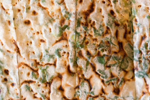 Türkischer Fladenbrot-Gözleme-Hintergrund