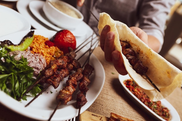 Türkischer und arabischer traditioneller Ramadan-Kebab