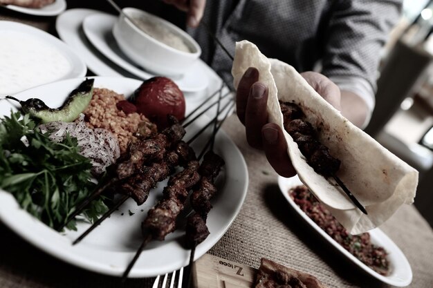 Türkischer und arabischer traditioneller Ramadan-Kebab