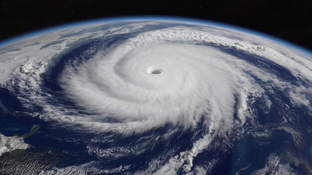 Tufão sobre o planeta Terra elementos desta imagem fornecida pela NASA