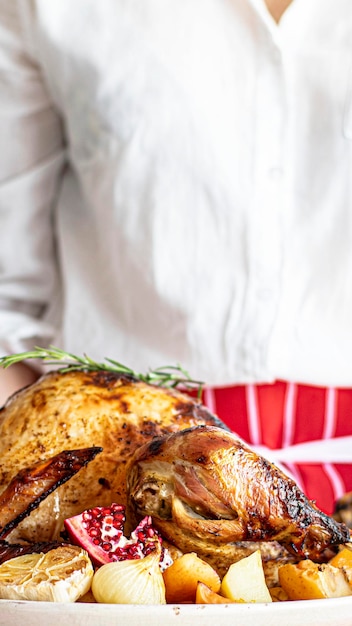 Tukey asado fresco casero de acción de gracias