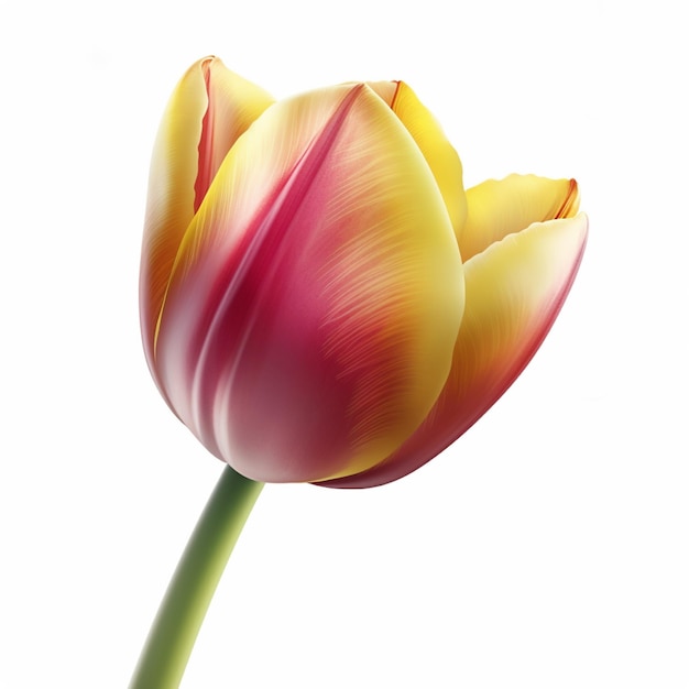 Foto tulip blossom flowers on white backround hd camera shot for social media post elemento