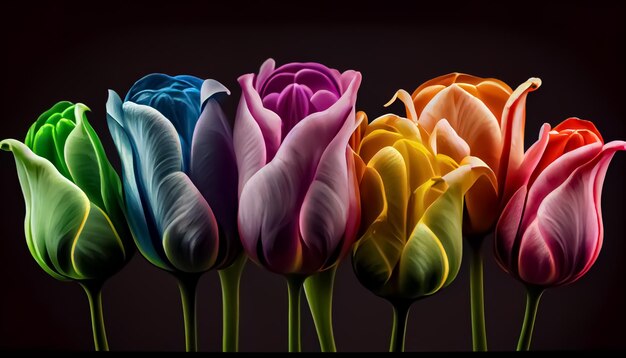 Tulip Flower Spring der Schlüssel für die frohe Feiertage generative ai