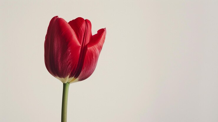 Foto tulipa com foco com fundo branco