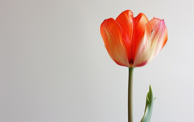 Tulipa em fundo branco