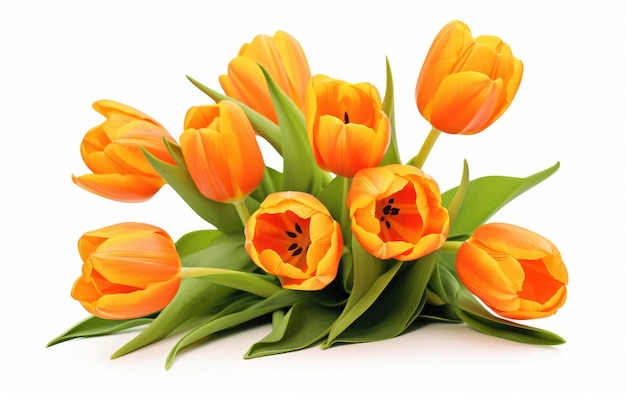 Tulipanes con flores vivas