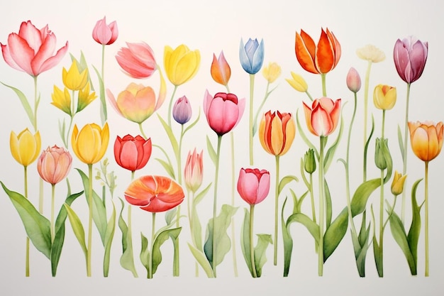Los tulipanes son una obra de arte hecha por persona.
