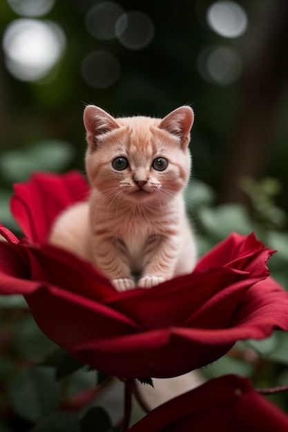 Foto tulipas no cesto de piquenique e gato