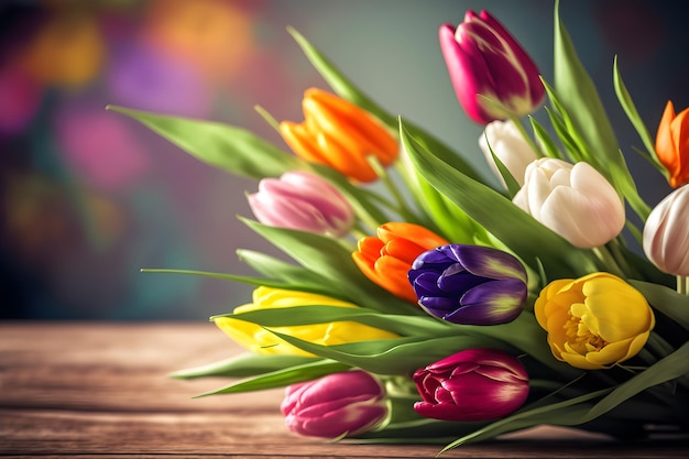 Tulpen Frühlingsblumen in verschiedenen Farben Blumenknospen Tulpen Nahaufnahme Bestes Geschenk für eine Frau